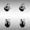 Service Caster 5 Inch SS Glass Filled Nylon Caster Set with Roller Bearing 2 Brakes 2 Rigid SCC SCC-SS30S520-GFNR-TLB-2-R-2 - alternate 1